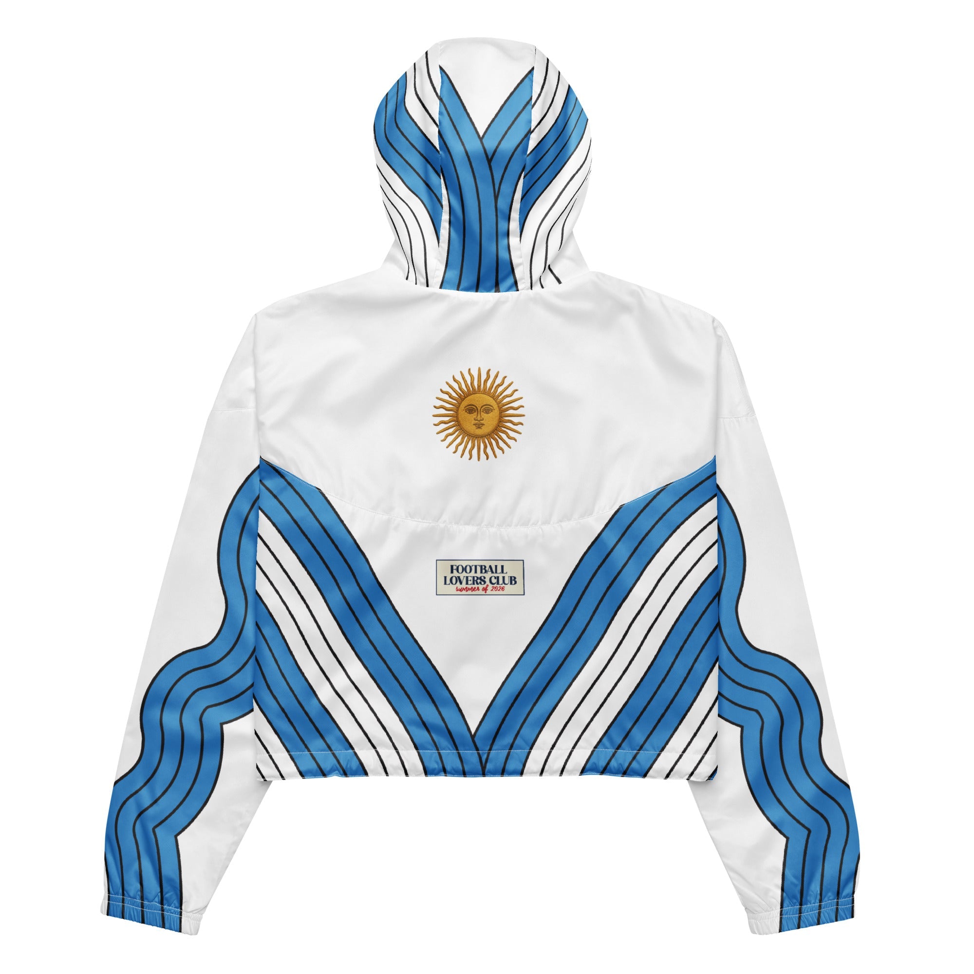 Argentina Football Edition Women's Cropped Windbreaker