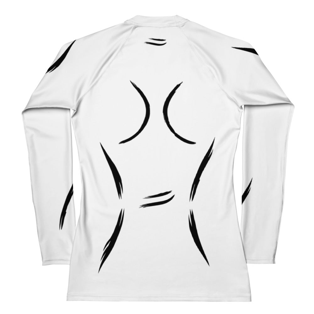 White - Women's Long Sleeve Rash Guard