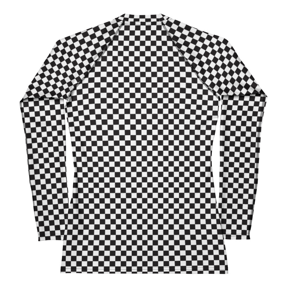 Extravaganza Checkered - Women's Long Sleeve Rash Guard