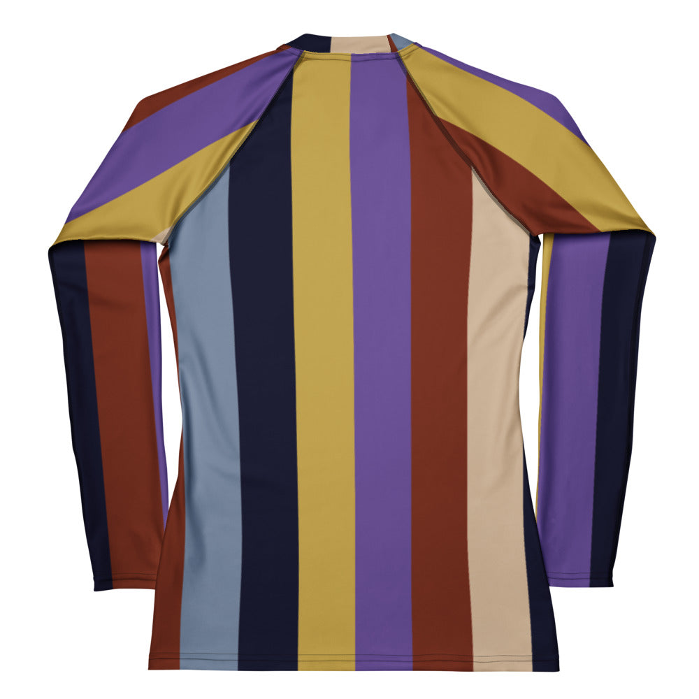 Striped - Women's Long Sleeve Rash Guard