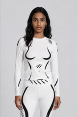 White - Women's Long Sleeve Rash Guard