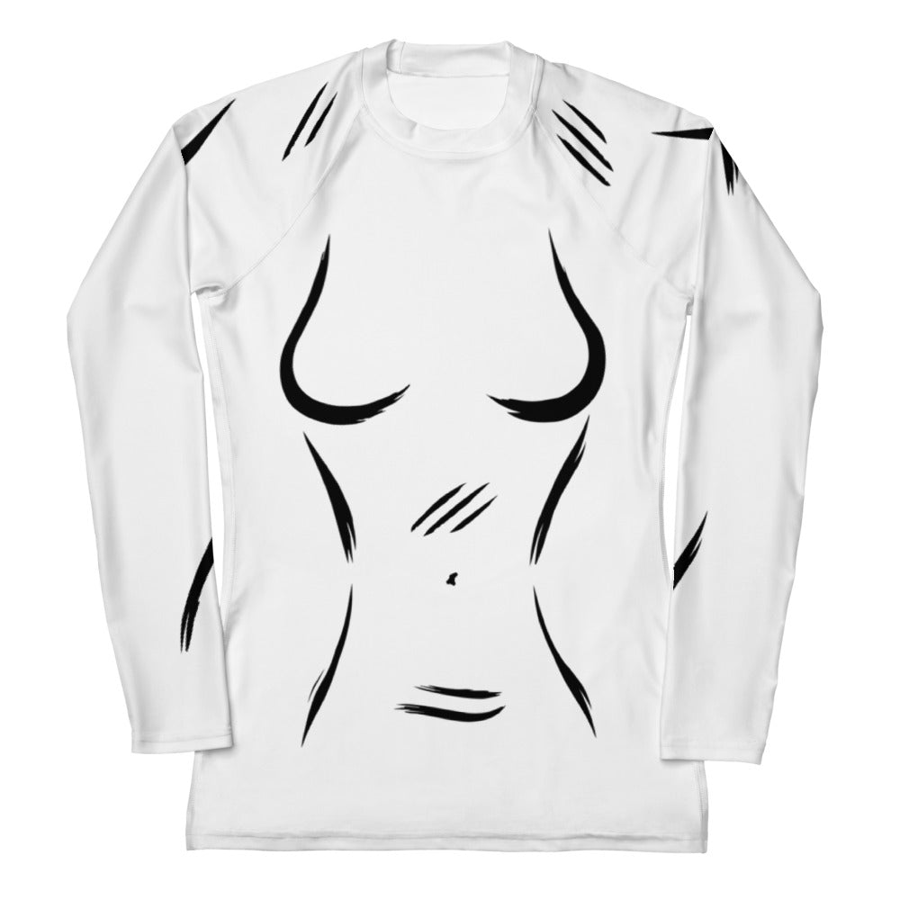 White - Women's Long Sleeve Rash Guard