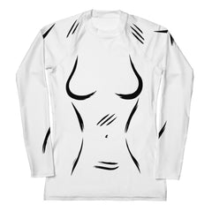 White - Women's Long Sleeve Rash Guard