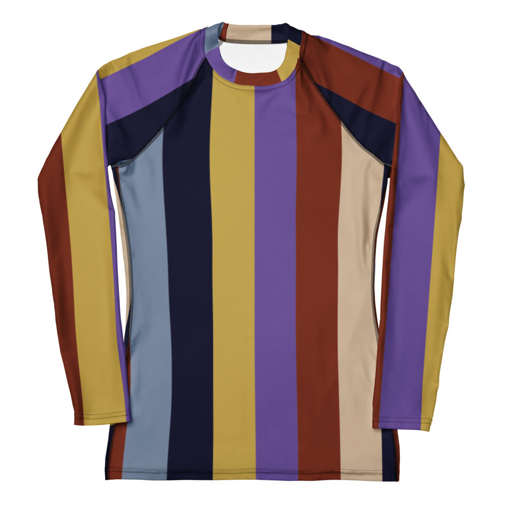 Striped - Women's Long Sleeve Rash Guard