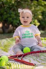 The Future Is Forehands Kids Ringer Tee