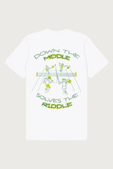 Down the Middle Solves the Riddle Tee