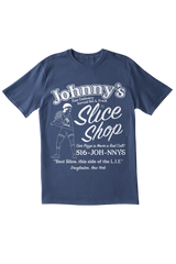 The Johnny's Slice Shop Tee -Black and Navy Tee