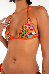 Moire Shell Bikini Bottom