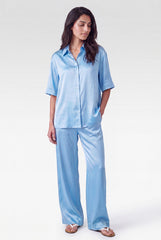 Blue Silk Trousers the Lady