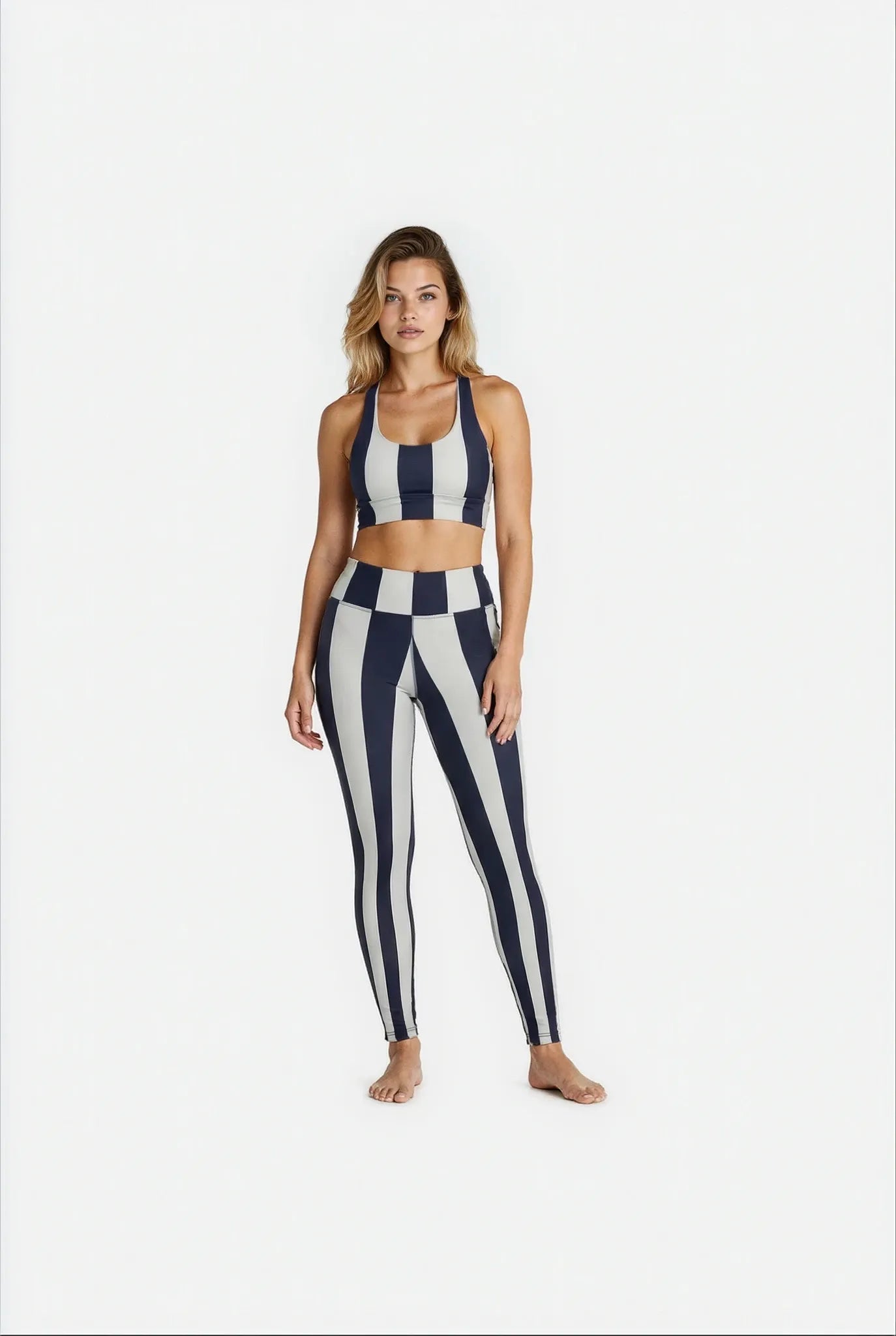 Black and White Striped Leggings - Futura Nostalgia Edition