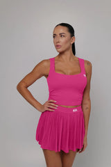Mid Length Top and Pleated Skirt Set