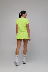 Stretchy Material Shirt and Skirt Set (Without Bra)