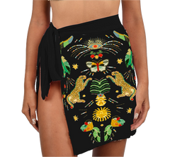Aurelia Embroidered Luxury Black Mini Skirt