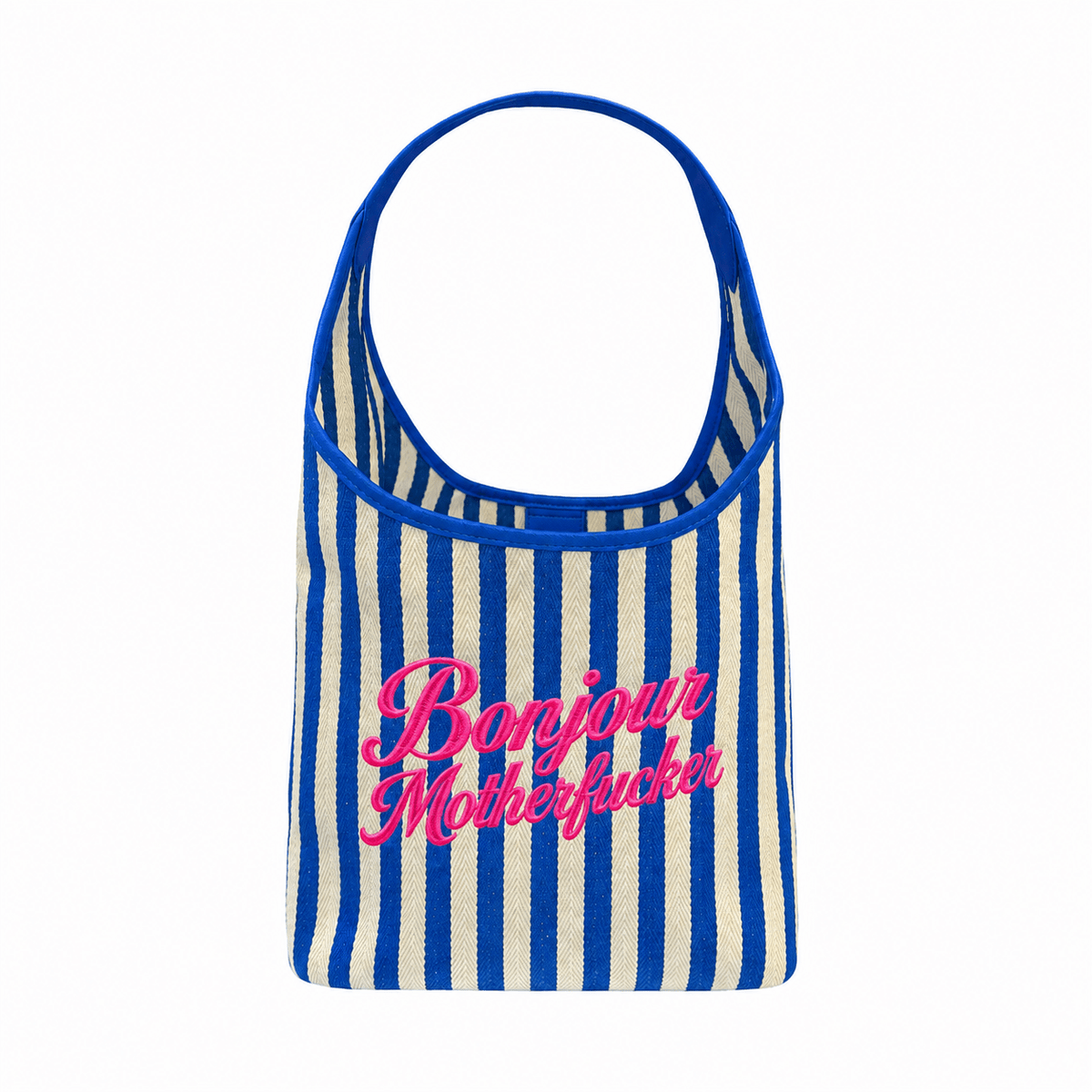 Blue Bonjour Motherfuckers Tote Bag