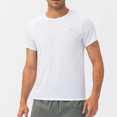 White Light Material Short Sleeve T-Shirts for Men