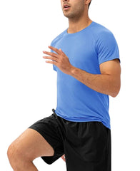 Blue Light Material Short Sleeve T-Shirts for Men