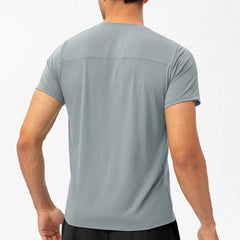 White Light Material Short Sleeve T-Shirts for Men