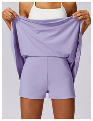Long Sleeves Elastic Top & Skirt Set