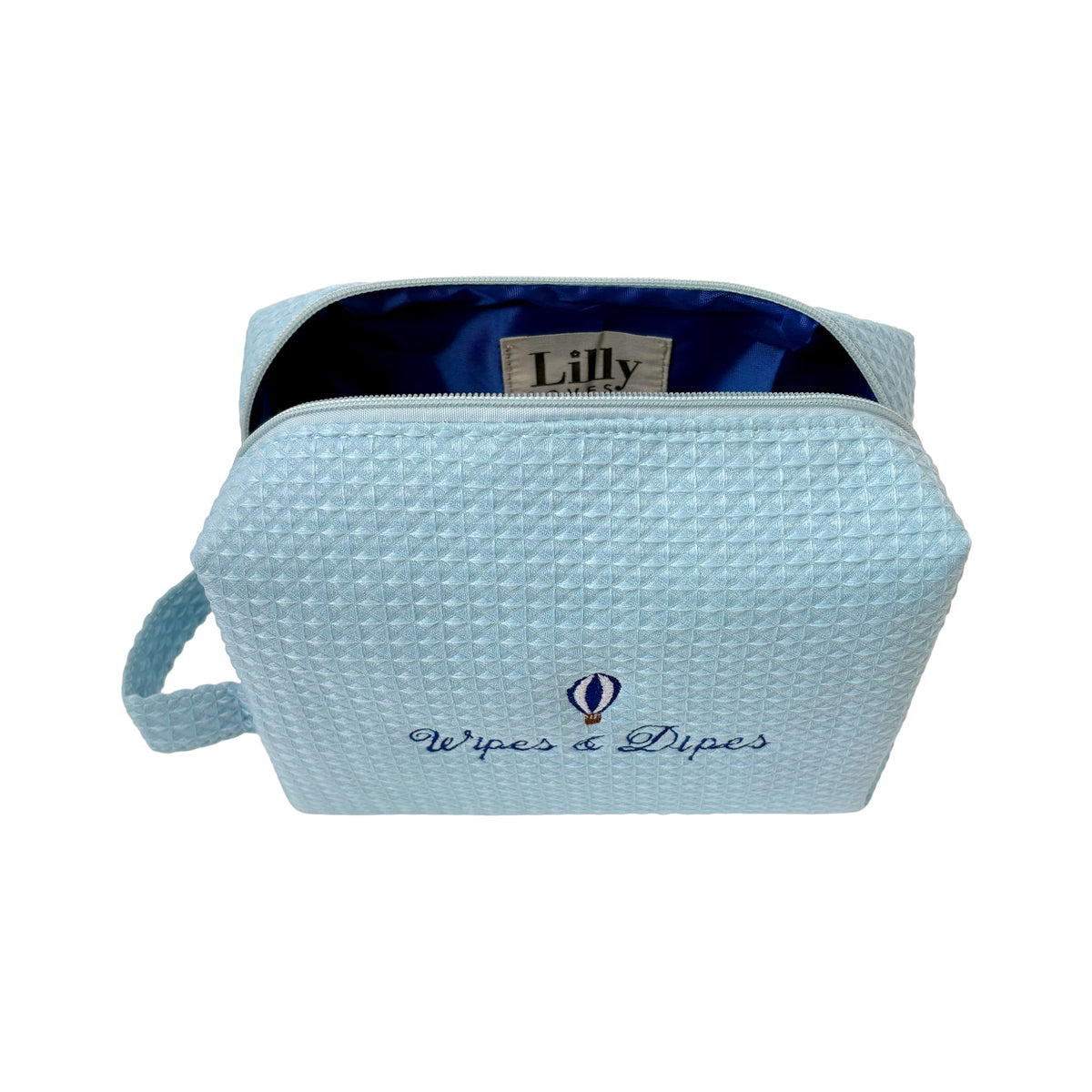 Blue Wipes & Dipes Waffle Bag