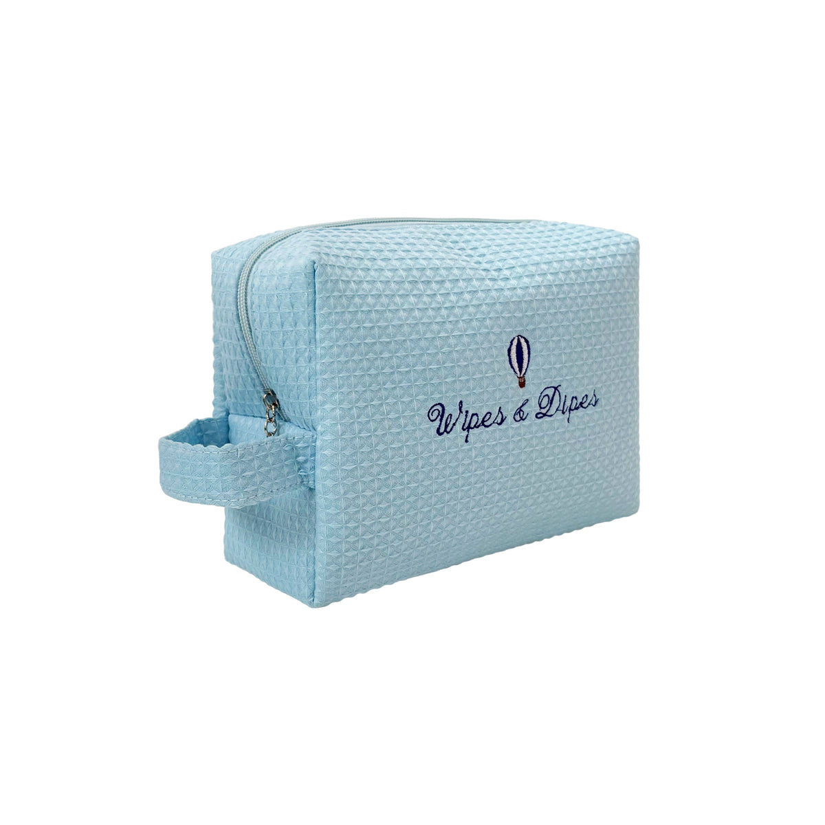 Blue Wipes & Dipes Waffle Bag