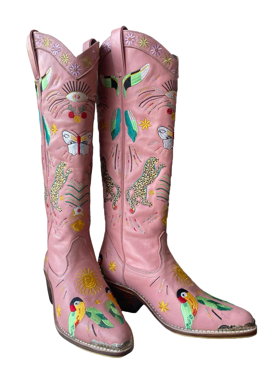 Willow Embroidered Leather Boots