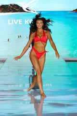 Lace-Up Bikini Set | Cherry Red