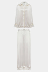 The Lady Silk Pyjamas Ivory