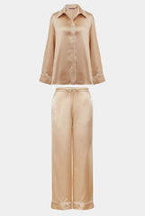 The Lady Silk Pyjamas Caramel