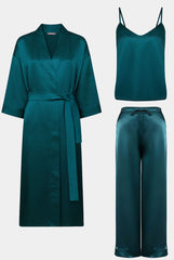 Silk Loungewear Teal Eclipse Bundle