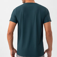 Blue Quick Dry Material Short Sleeve T-Shirts for Men