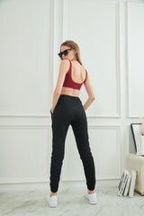 Soft Brushed Cotton French Terry Sweatpants - Black
