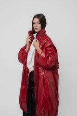 Ara Parachute Red Rain Coat
