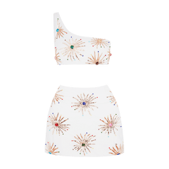 Callie Co-Ord Top - White