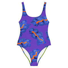 Purple One Piece Swimsuit - Calypso Split Tide