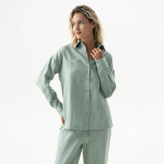 Linen Spirit Shirt Sage Green