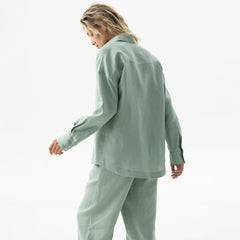 Linen Spirit Shirt Sage Green