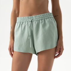 Linen Spirit Shorts Sage Green