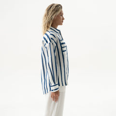 Linen Spirit Shirt Nautical Print