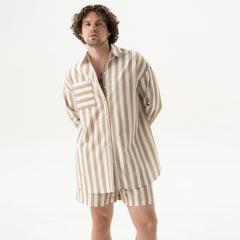 Silk Cotton Shirt Oat Milk