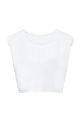 Cropped Dance Vest - Diamond White