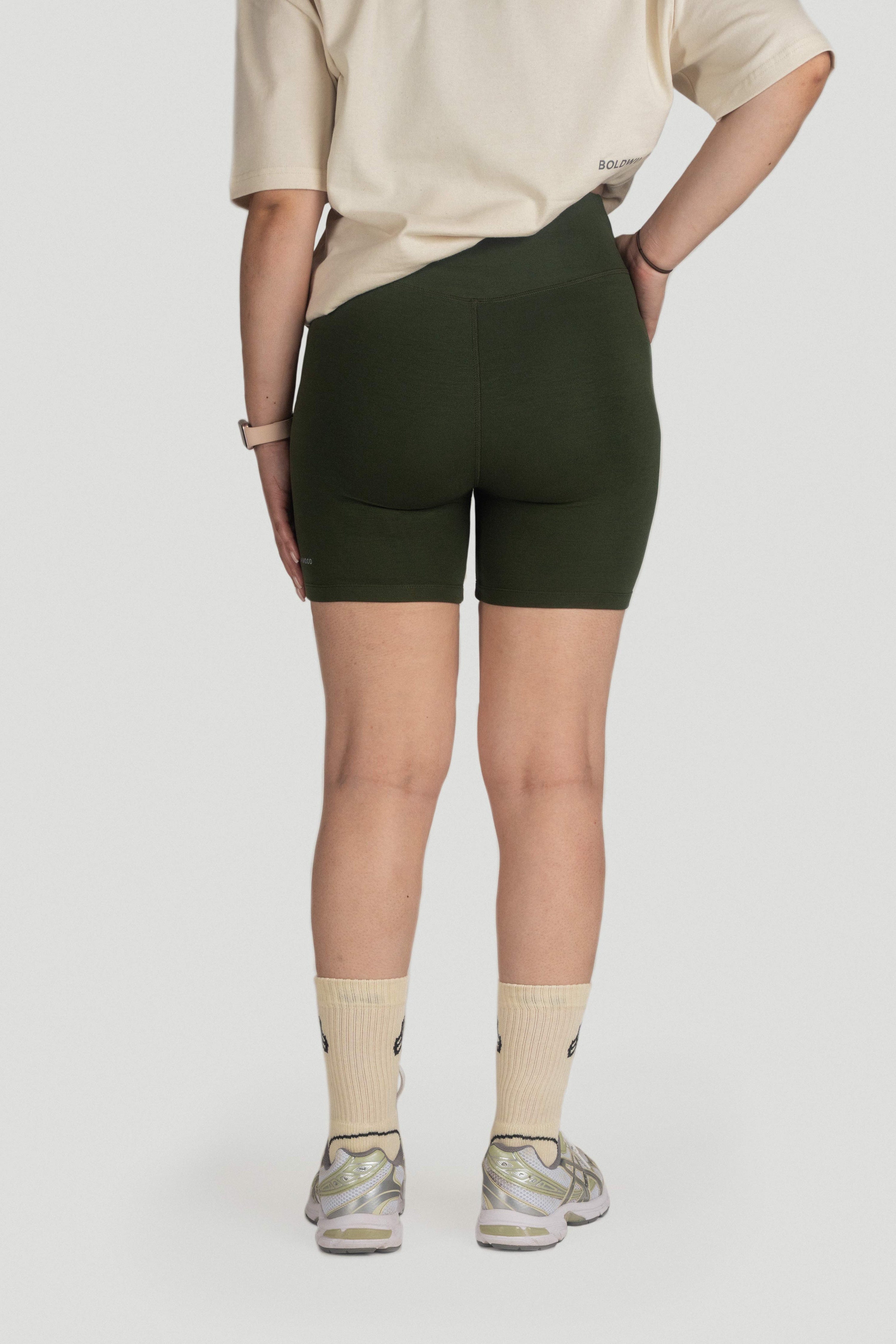 [PF84.Wood] Biker Shorts - Pine Green