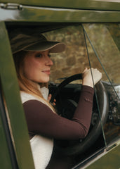 Long Sleeved Stretch Top - Tobacco