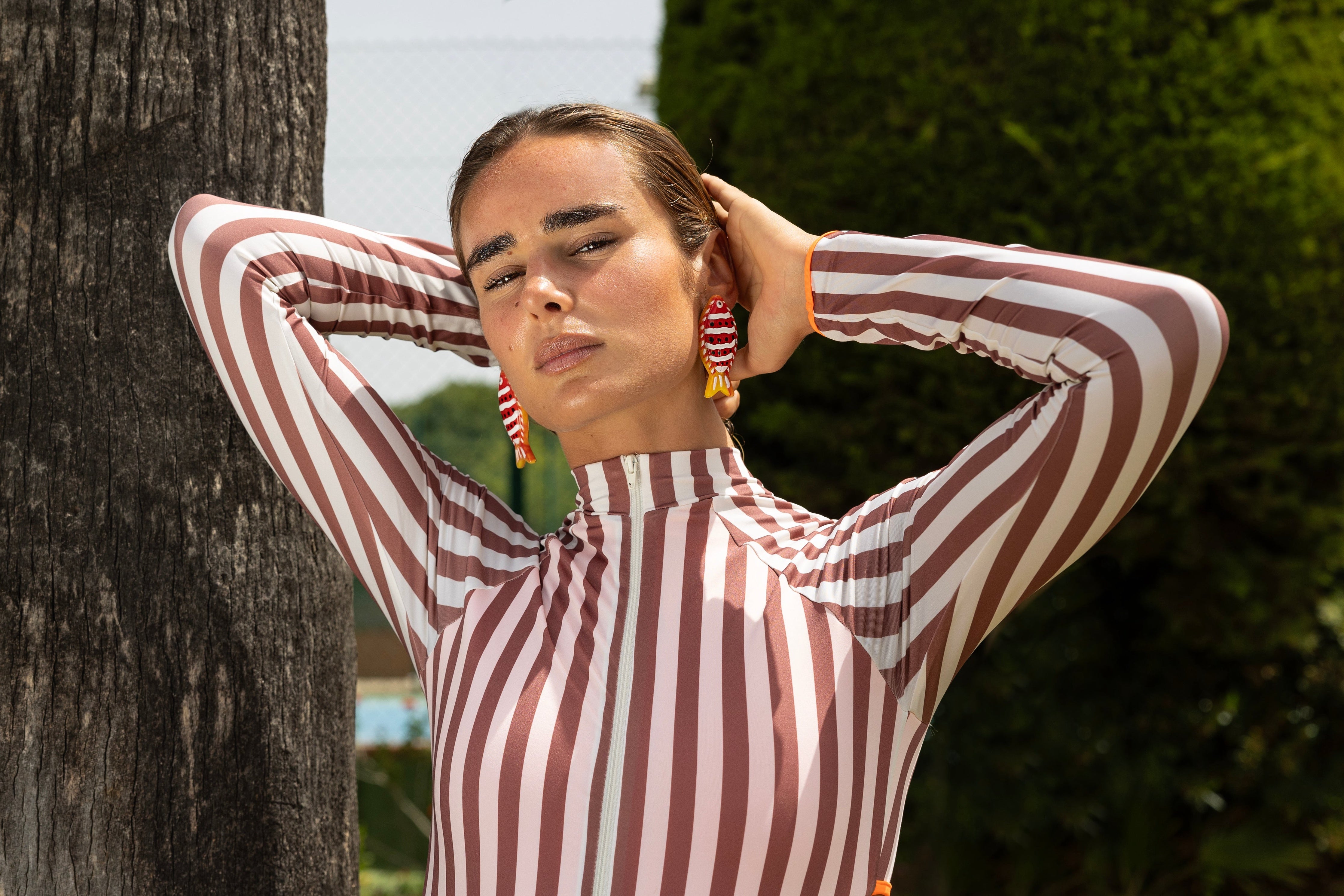 Long Sleeve Swimsuit Metis Chocolate