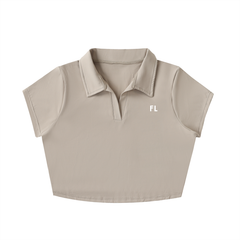 FL Cropped Performance Polo Top