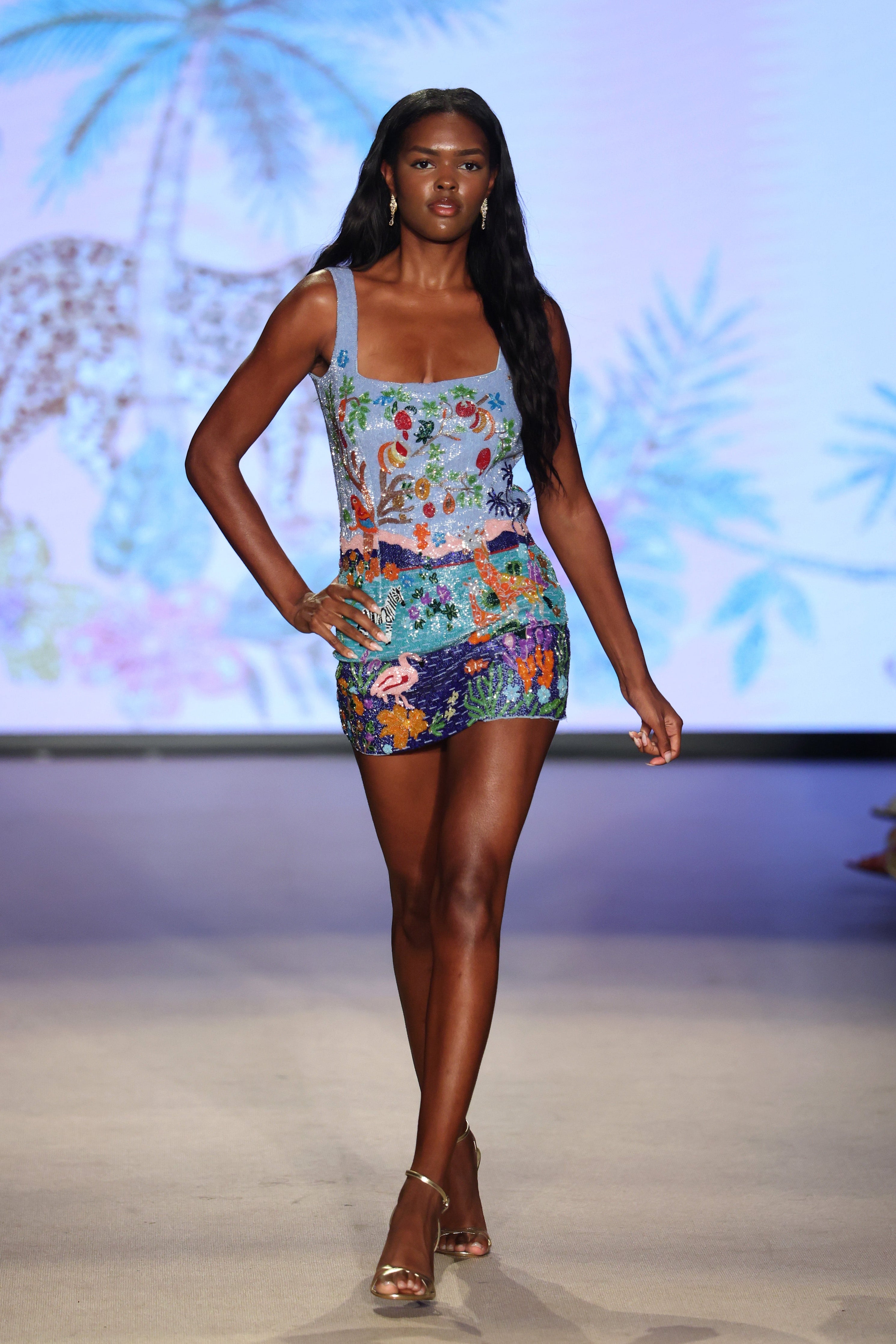 Safari Lagoon Beaded Dress