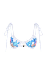 Bethanie Hand Embroidered White Bikini Set