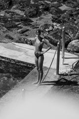 Elektra Racerback Swimsuit High Cut - Blue / Green / Pink