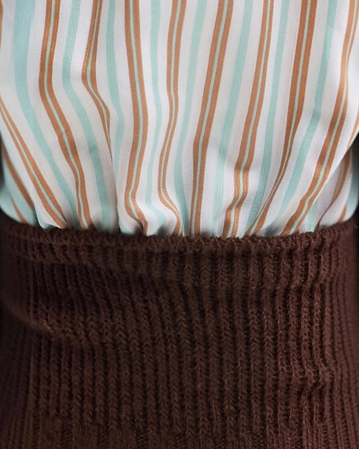 Lauren Pinstripe Cuff Socks