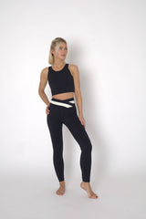 YOGAFLOW WRAP WAIST LEGGINGS DUO BLACK