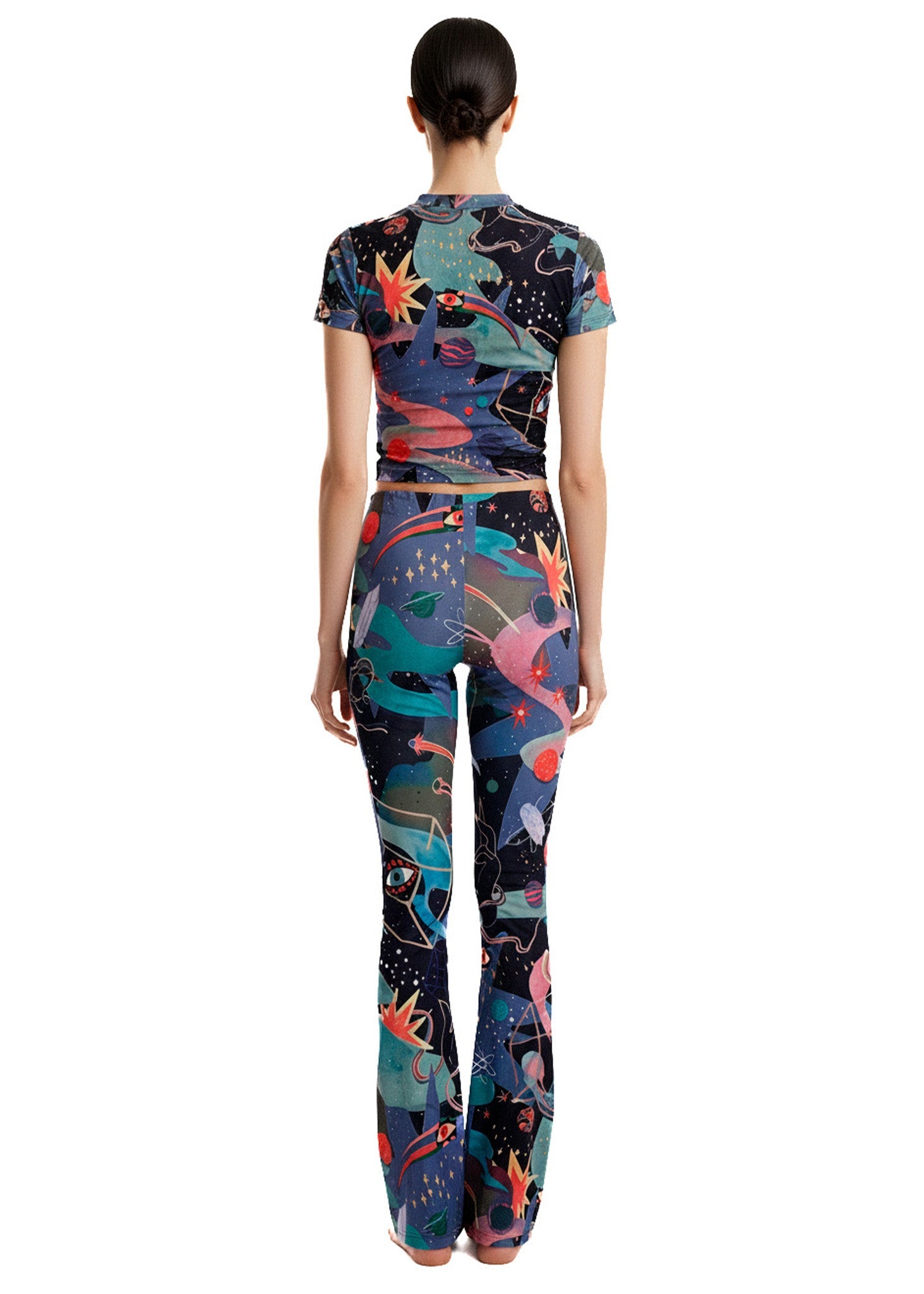 DOOR of the COSMOS FLARED PANTS -  BAMBOO